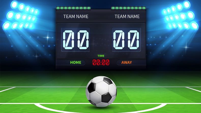 Football scoreboard draw