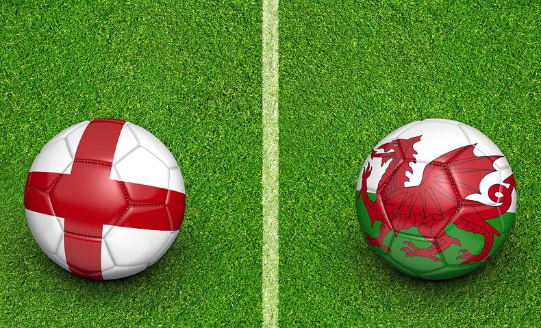 England vs Wales footballs