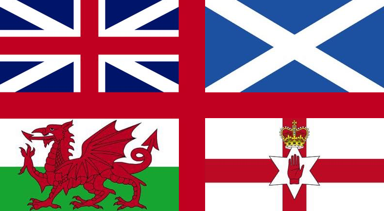 Great Britain & Northern Ireland flags