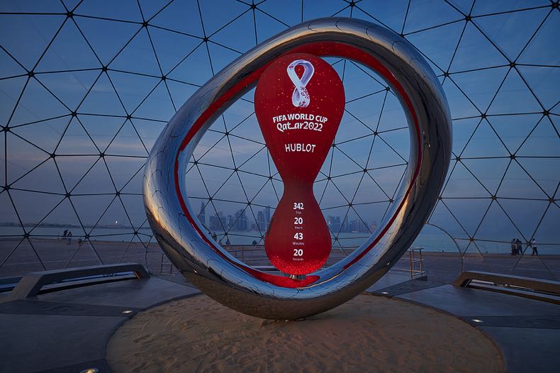 World Cup Countdown Clock in Qatar