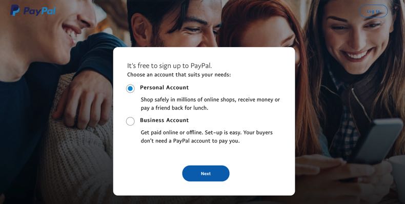 Setting up Paypal account