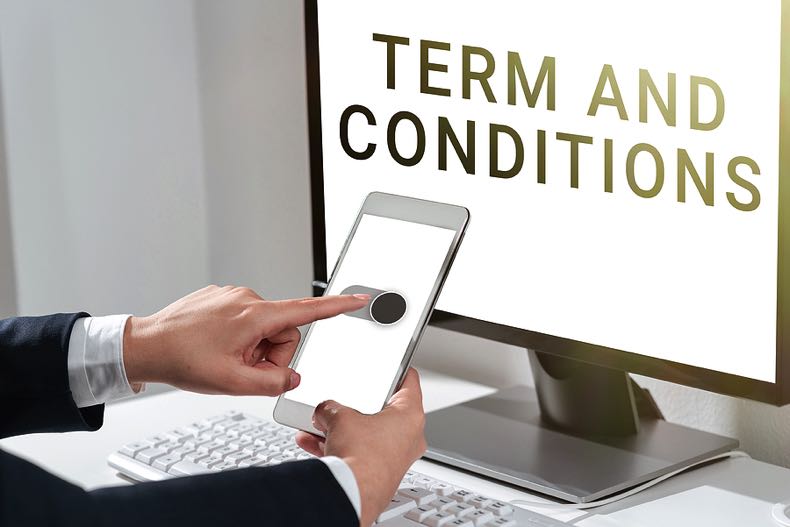 Terms & conditions of the bet