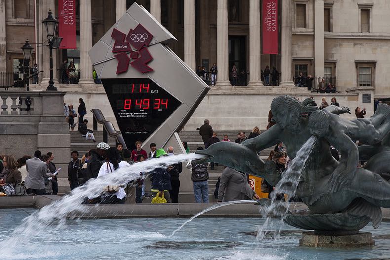 Olympic countdown clock in London